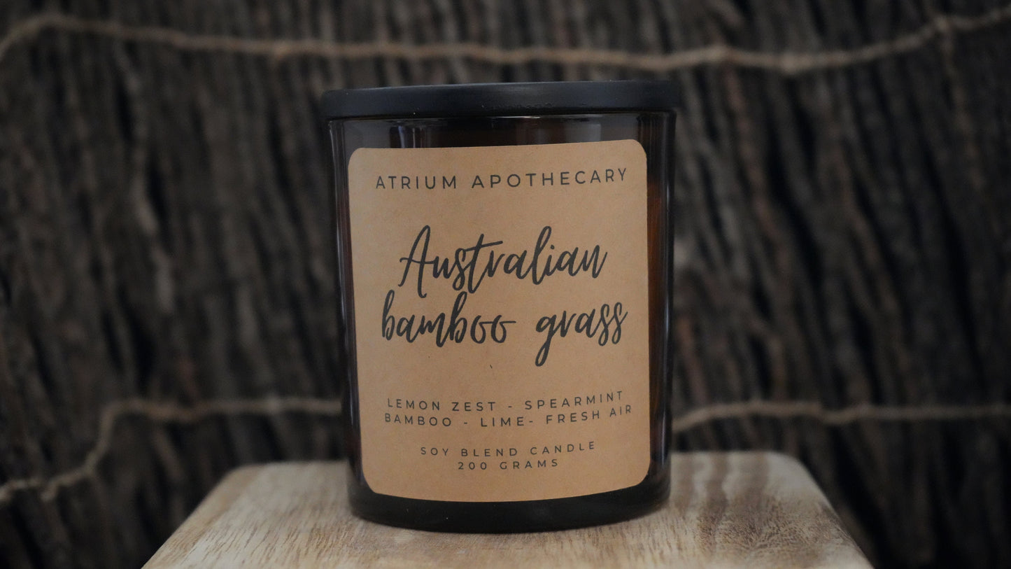 Australian Bamboo Grass Candle | Lime Lemon Mint Lavender | Fall Holiday Gift For Mom