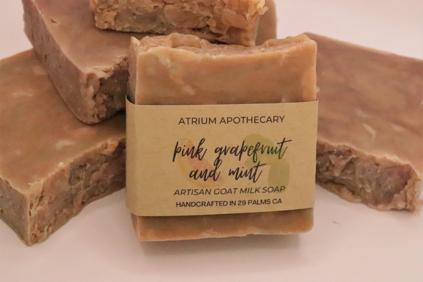 Pink Grapefruit and Mint Handmade Artisan Soap | Goat Milk | Holiday gift