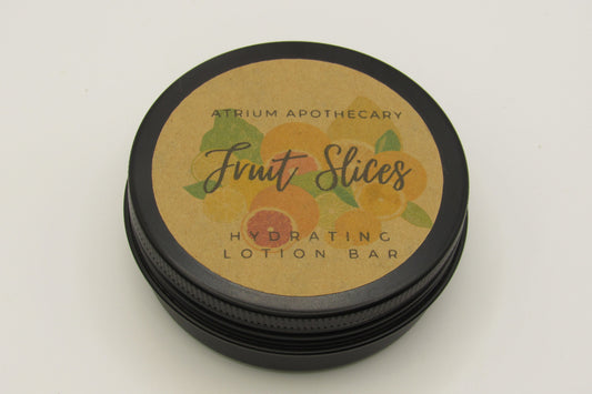 Fruit Slices Lotion Bar | Hydrating | Solid Lotion Bar | Travel and Body | Refills | Tin Case