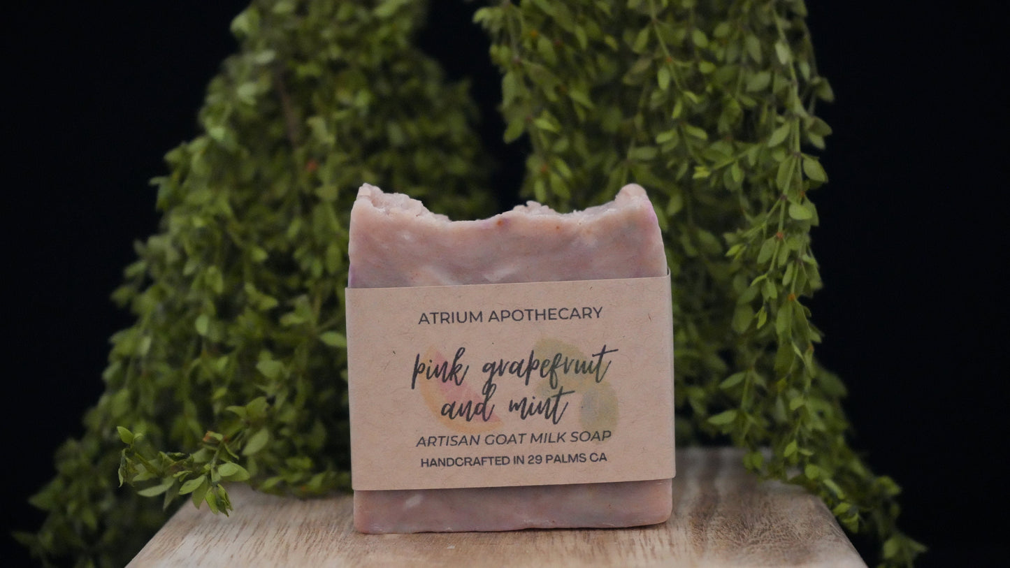 Pink Grapefruit and Mint Handmade Artisan Soap | Goat Milk | Holiday gift