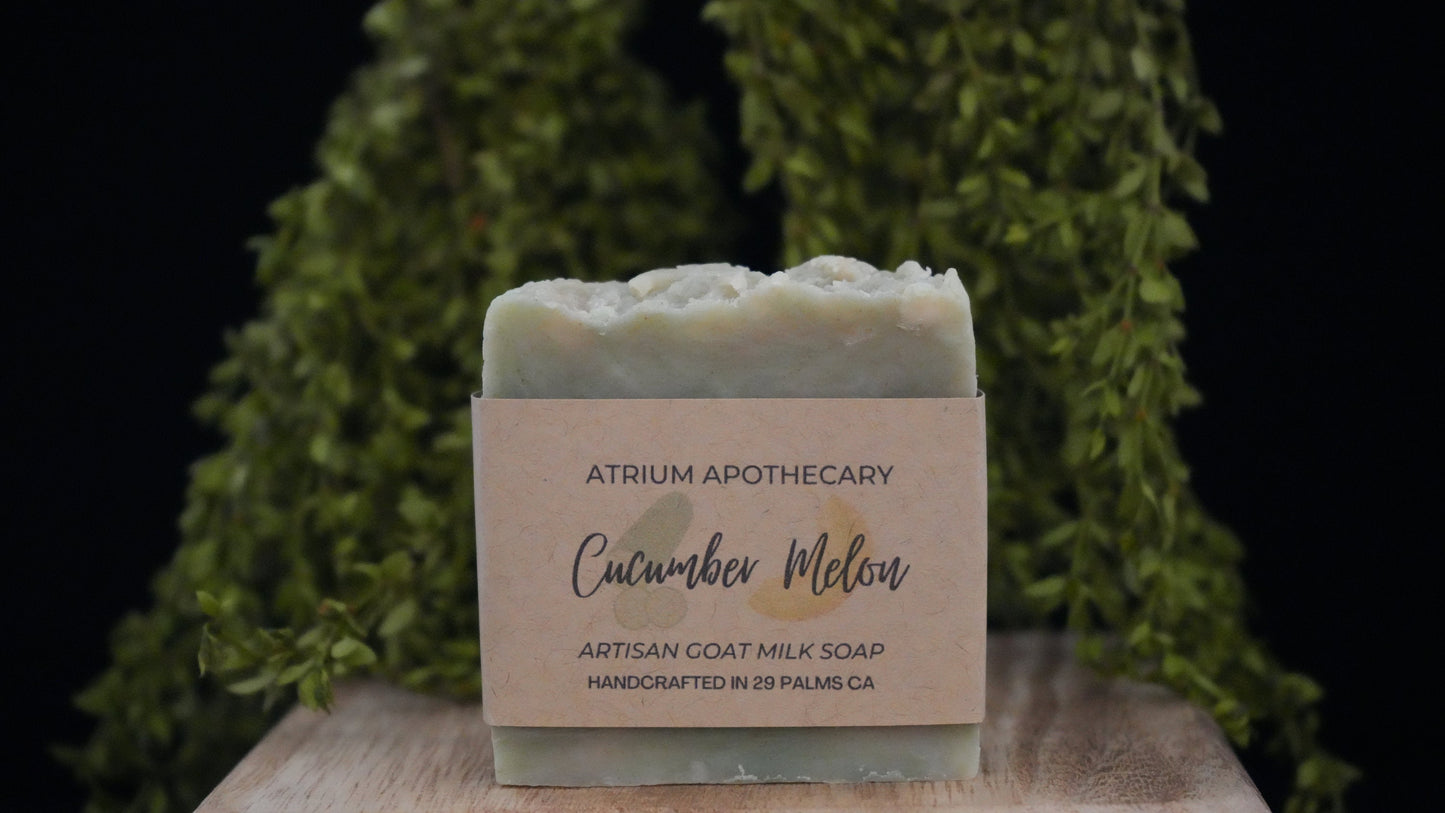 Cucumber melon Handmade Artisan Soap |  Goat Milk | Holiday gift for Her | Spa Scent