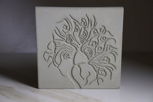 Concrete Trivet-Abstract Tree
