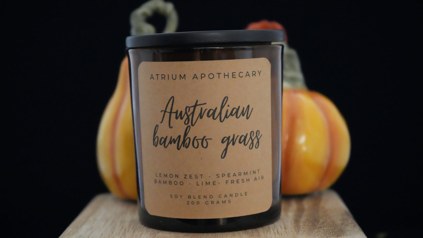 Australian Bamboo Grass Candle | Lime Lemon Mint Lavender | Fall Holiday Gift For Mom