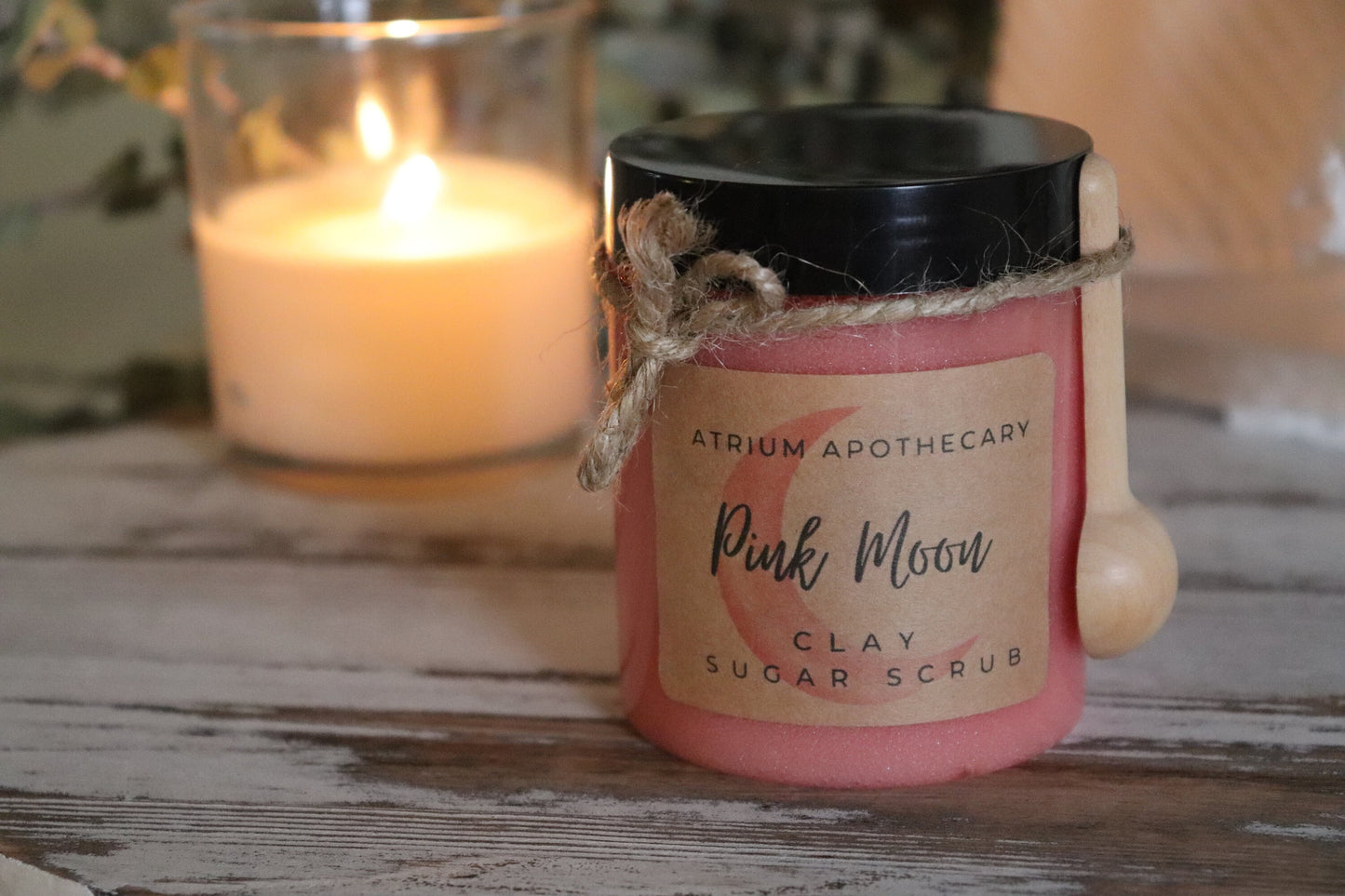 Pink Moon Sugar Scrub | lemon drops | cotton candy | vanilla | moonflower | caramel