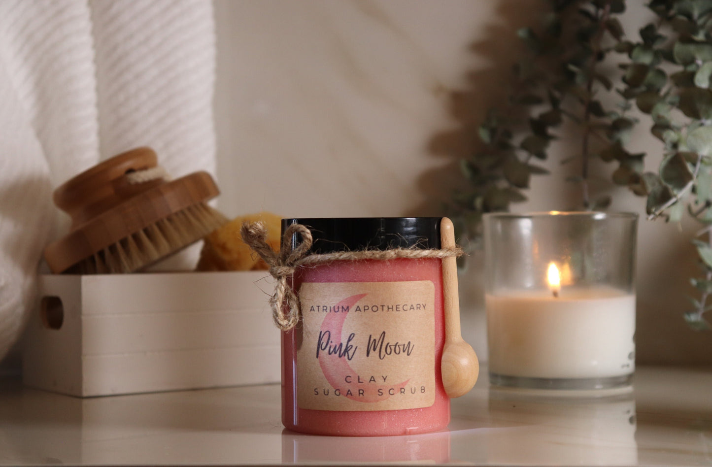 Pink Moon Sugar Scrub | lemon drops | cotton candy | vanilla | moonflower | caramel