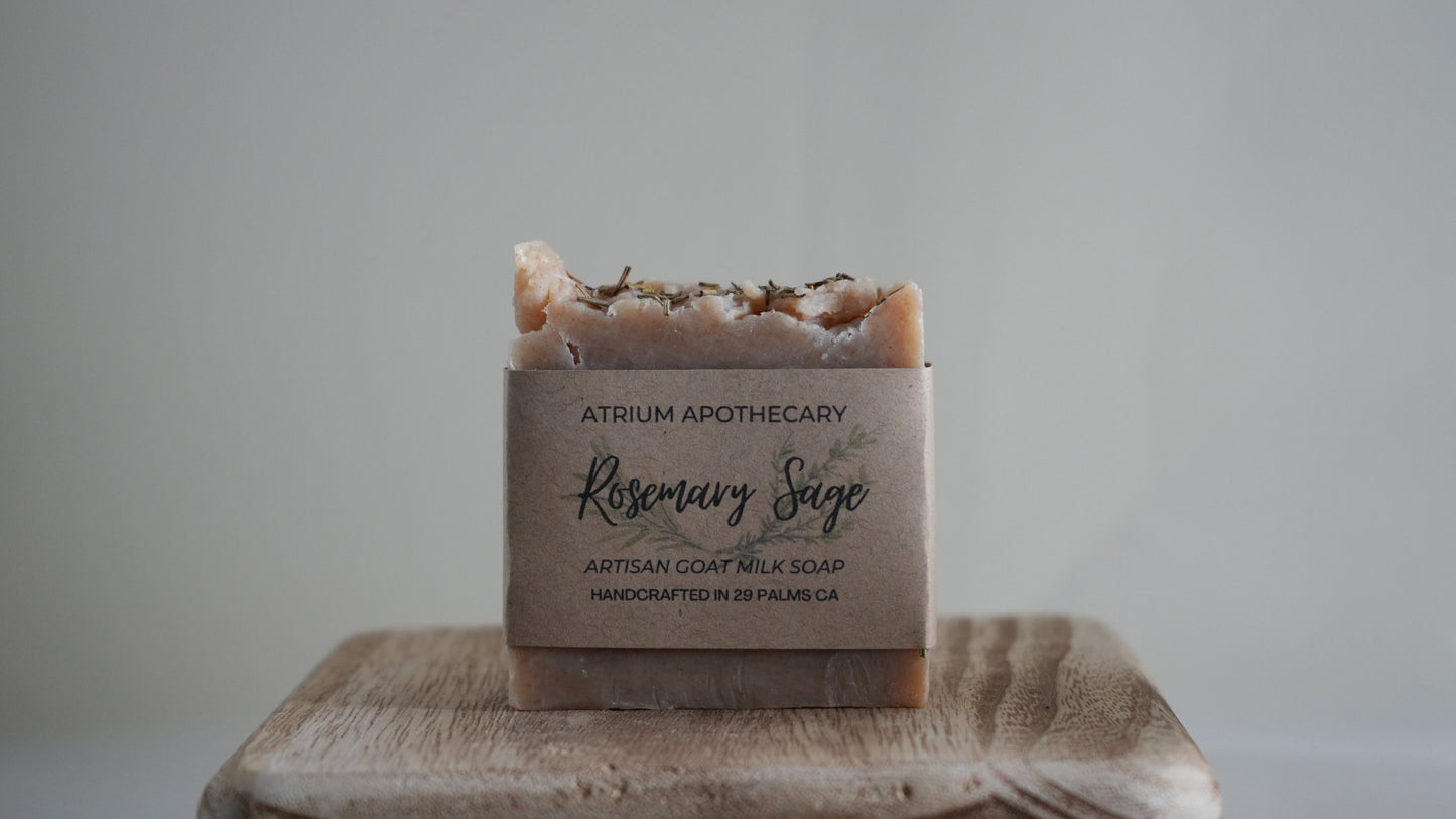 Rosemary Sage Artisan Handmade Soap | Goat Milk | Spa Scent
