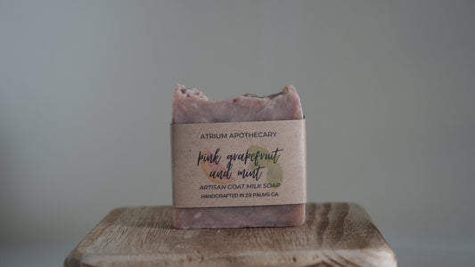 Pink Grapefruit and Mint Handmade Artisan Soap | Goat Milk | Holiday gift