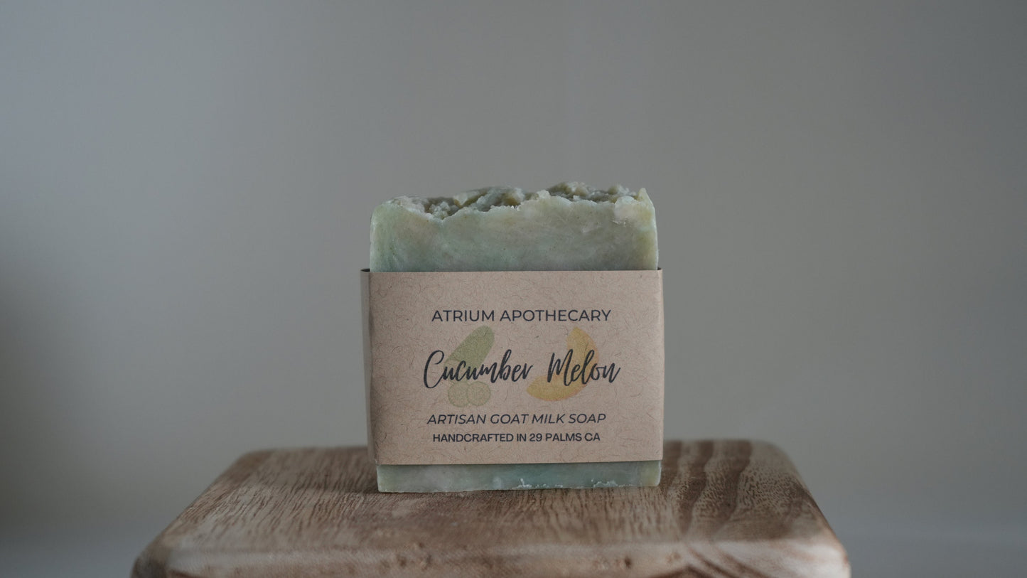 Cucumber melon Handmade Artisan Soap |  Goat Milk | Holiday gift for Her | Spa Scent