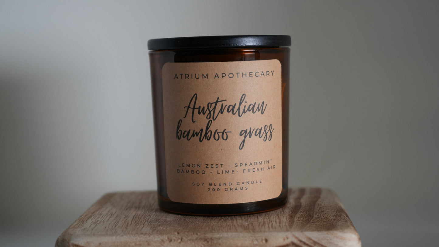 Australian Bamboo Grass Candle | Lime Lemon Mint Lavender | Fall Holiday Gift For Mom