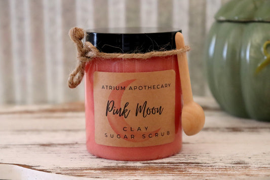 Pink Moon Sugar Scrub | lemon drops | cotton candy | vanilla | moonflower | caramel