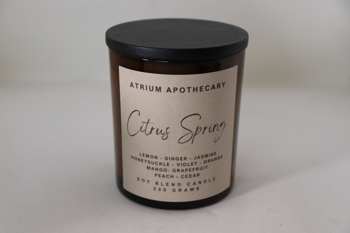 Citrus Spring | Lemon | Ginger | Jasmine | Honeysuckle | Violet | Orange | Peach | Cedar Scented Candle