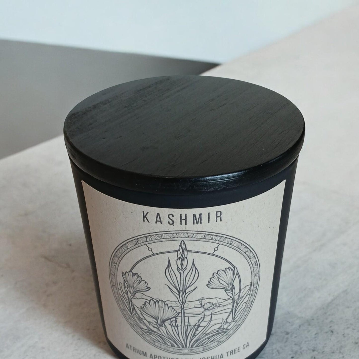 Evergreen Plum Candle | Kashmir | 10oz Soy Blend | Matte Black Jar | Holiday Gift