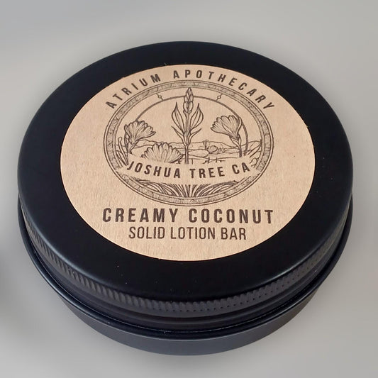 Creamy Coconut Lotion Bar | Hydrating | Solid Lotion Bar | Travel and Body | Refills | Tin Case