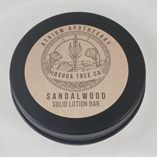 Sandalwood Lotion Bar  | Hydrating | Solid Lotion Bar | Travel and Body | Refills | Tin Case
