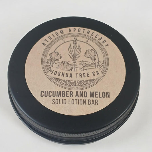 Cucumber Melon Lotion Bar | Hydrating | Solid Lotion Bar | Travel and Body | Refills | Tin Case